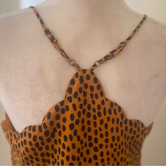 J Crew Scalloped Cami Tank Top with Leopard Print - Picture 7 of 10